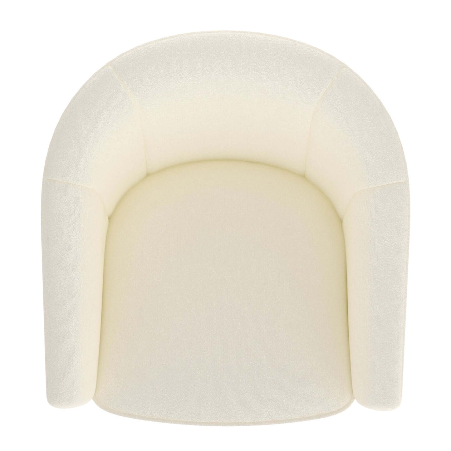 Tilsy Accent Chair in Ivory Boucle- front view with white background