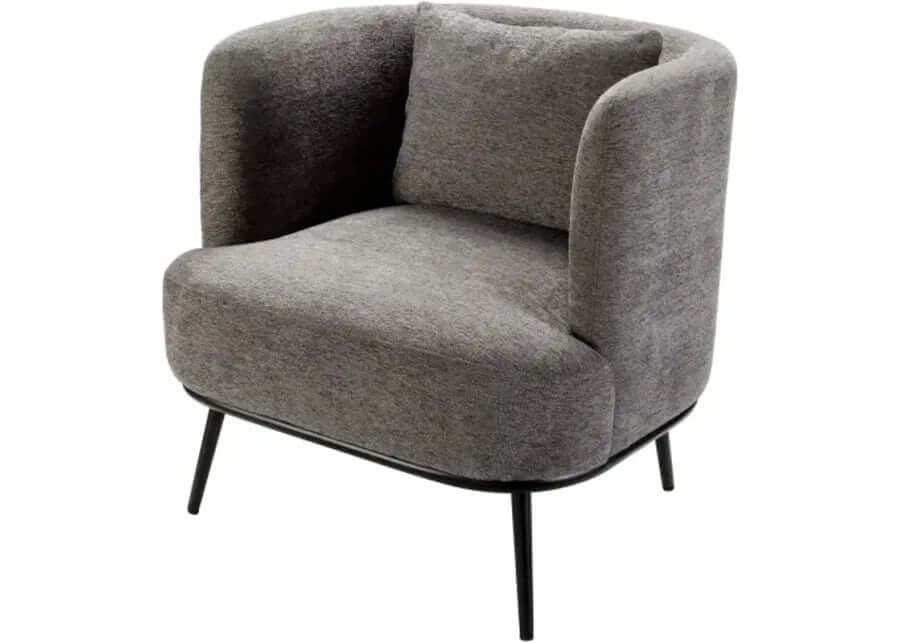 Carmine CRMN-001 30"H x 32"W x 31"D Accent Chair- front and side view