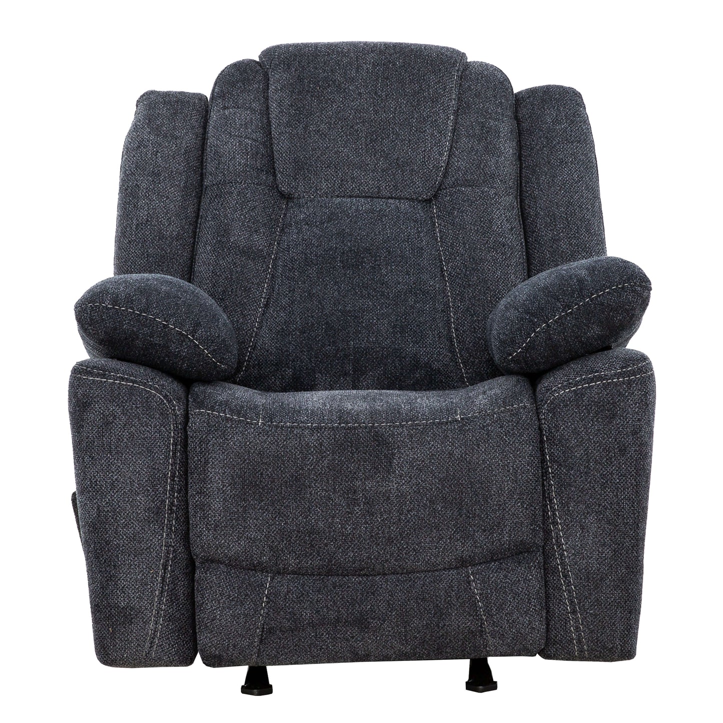 Anakin 38 in. Upholstered Rocker Recliner with Lever- front view with white background