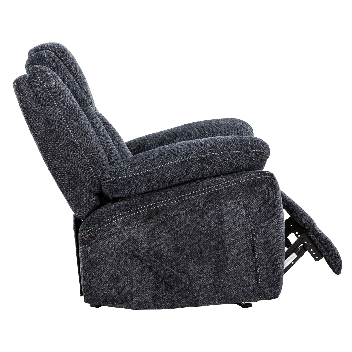Anakin 38 in. Upholstered Rocker Recliner with Lever- open side view