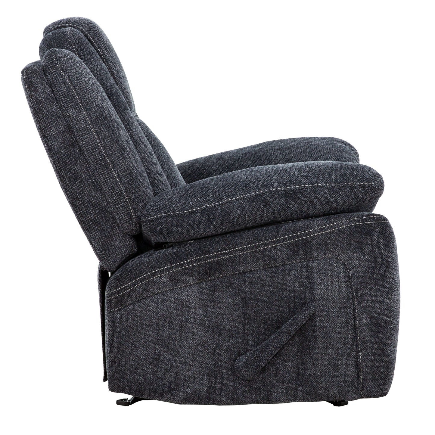 Anakin 38 in. Upholstered Rocker Recliner with Lever- side view