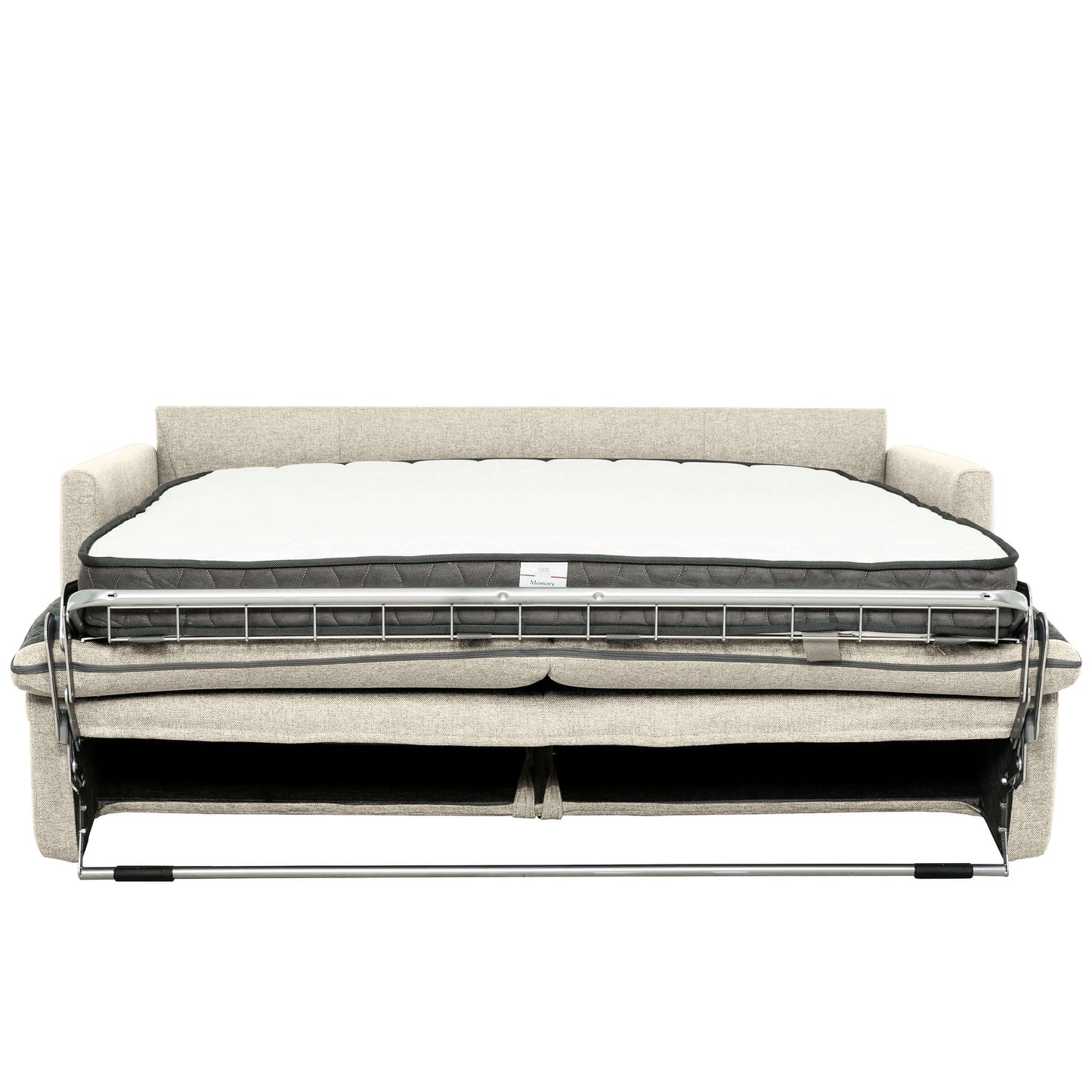 Benito Sofa Bed - Beige- fully reclined view
