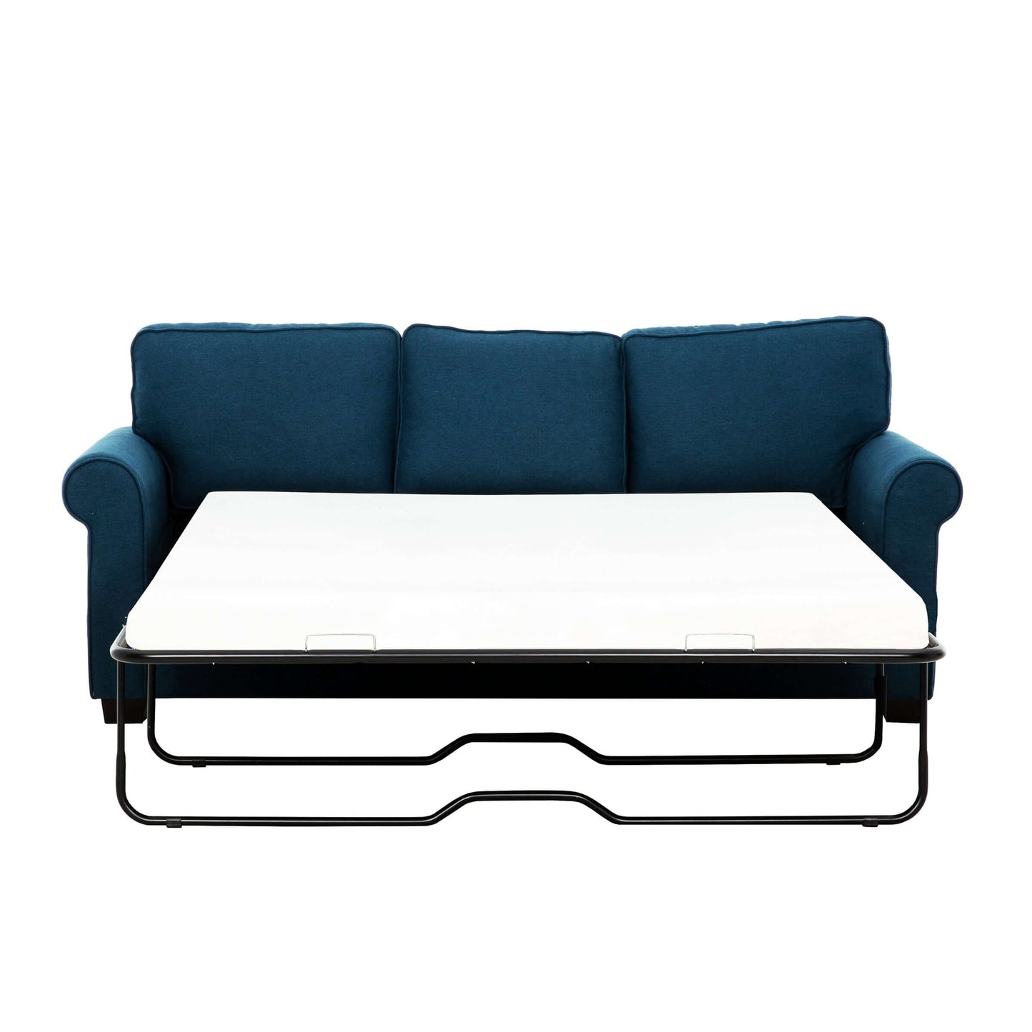 Marisol 80 in. Queen Sleeper Sofa with USBs/Outlets- front view converted
