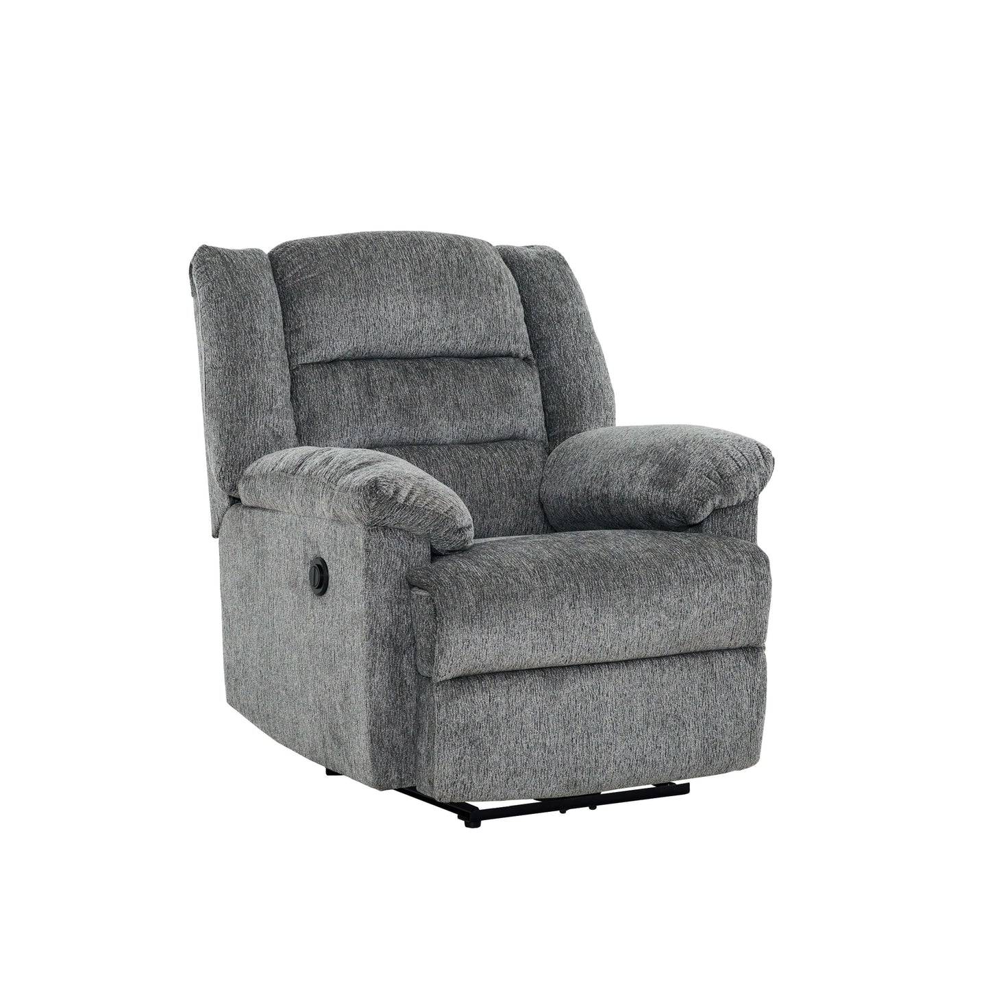 Connor 35 in. Upholstered Power Recliner Chair with Padded Arms- side view