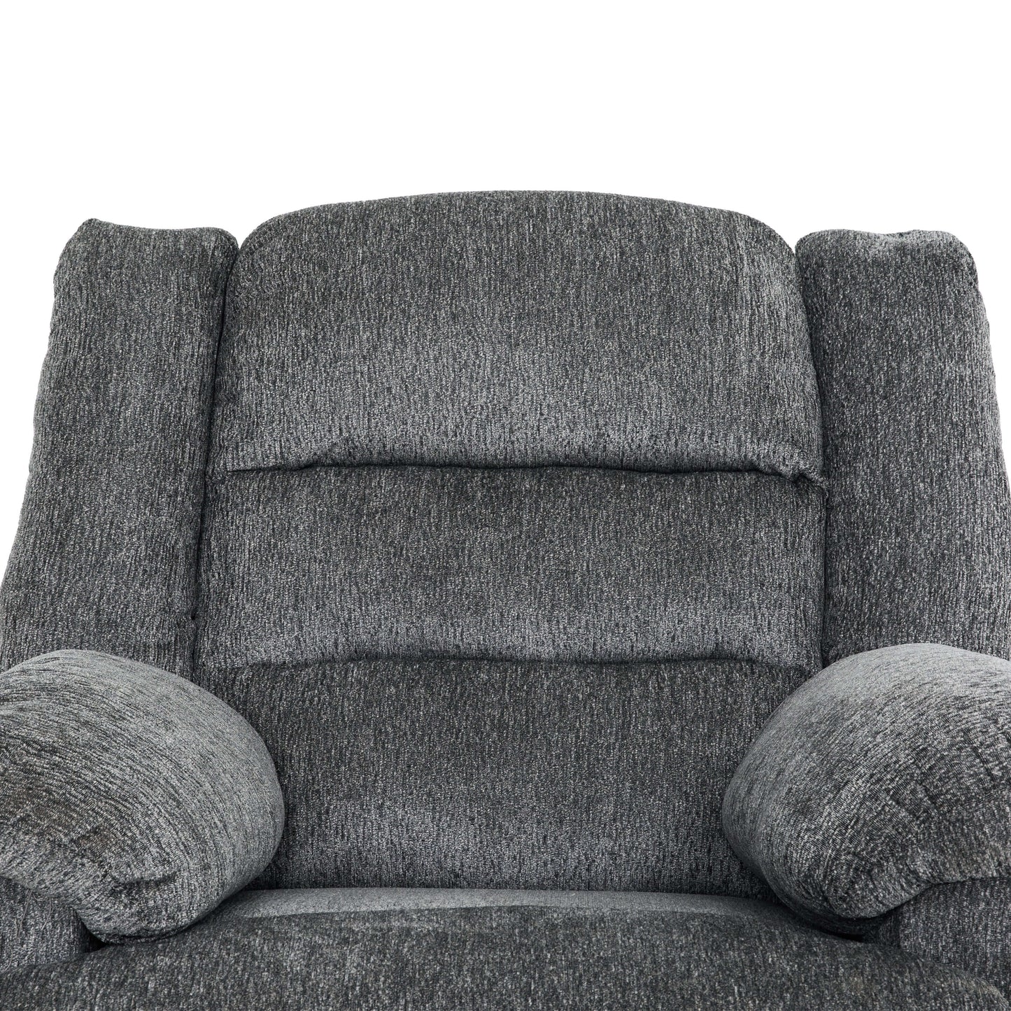 Connor 35 in. Upholstered Power Recliner Chair with Padded Arms- zoomed in front view