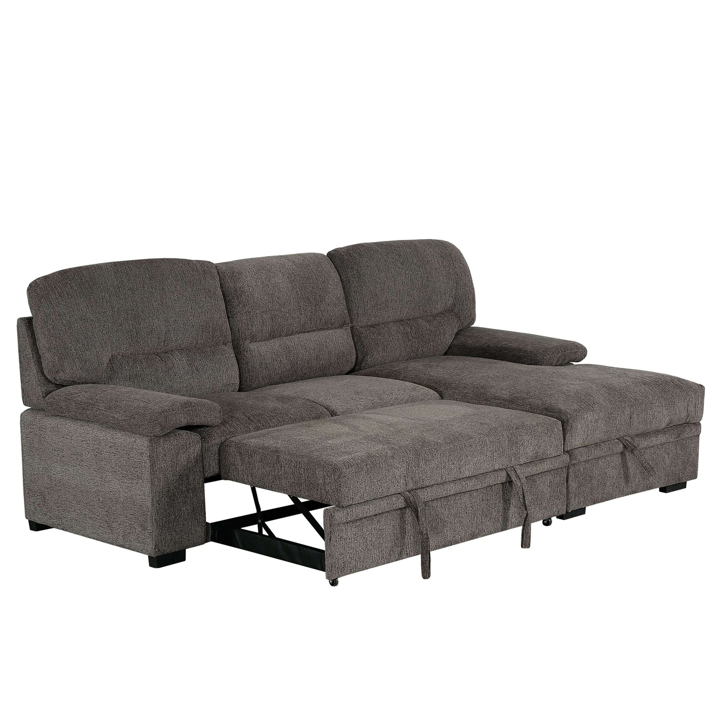 Danilo 102 in. Right Facing Sleeper Sectional- front and side view