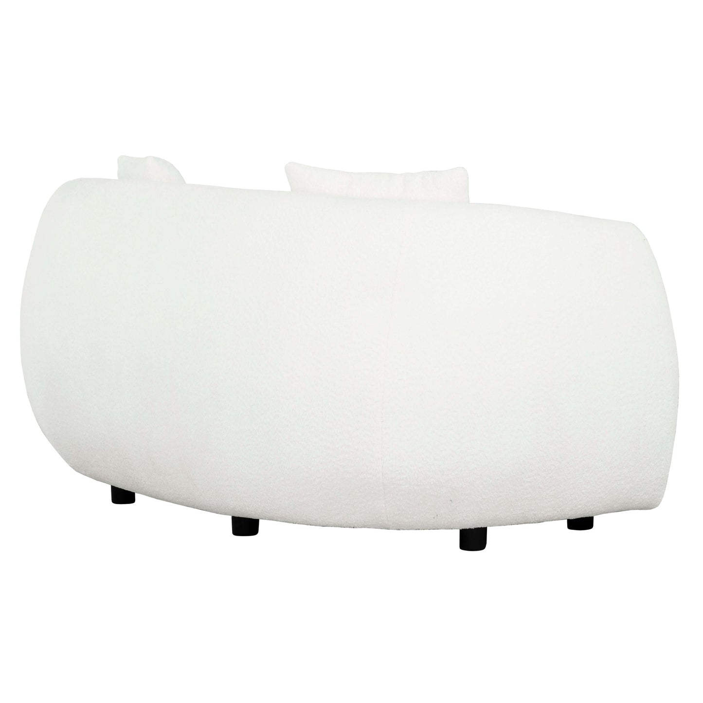 Roxburgh Curved Boucle Loveseat- back view