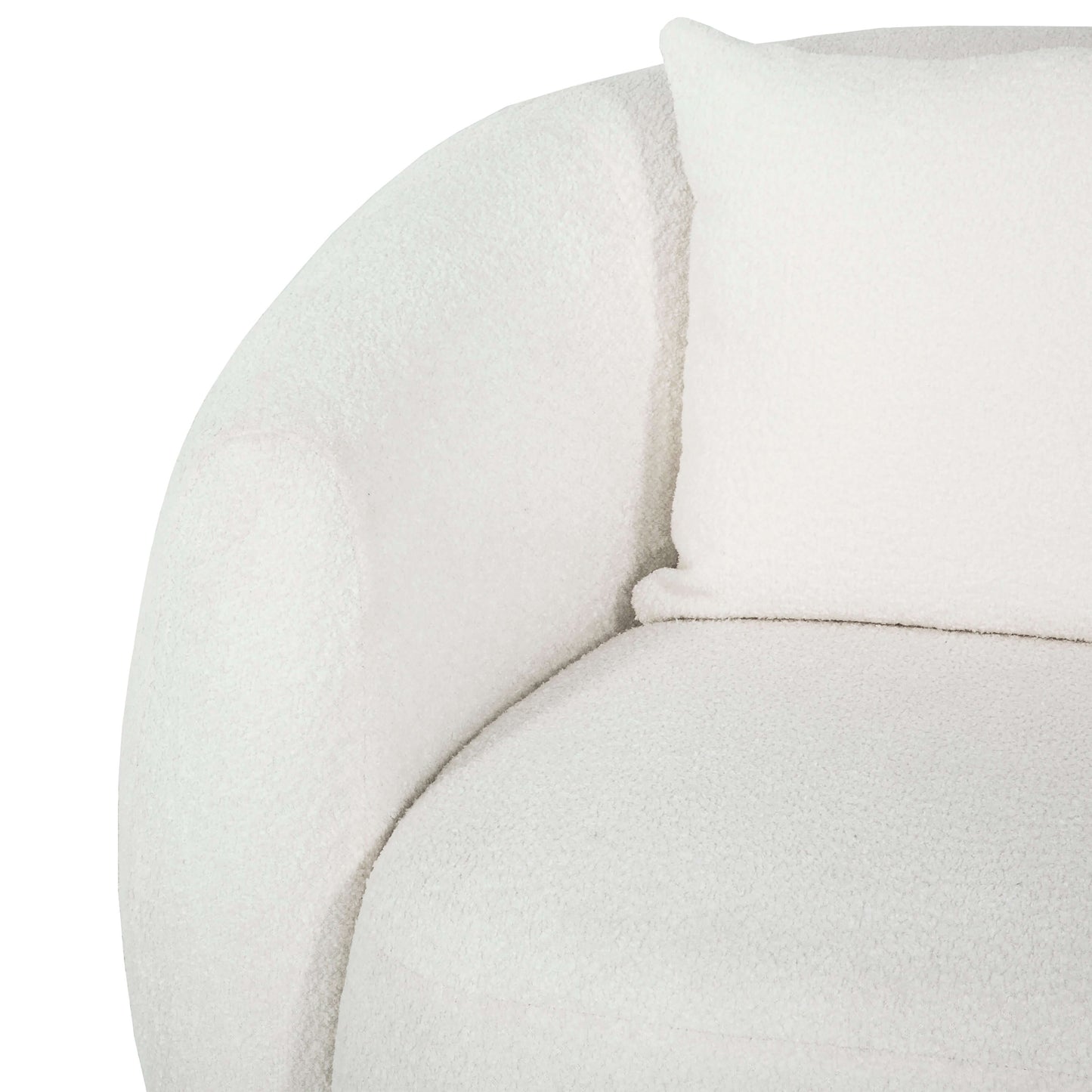 Roxburgh 90 in. Upholstered Curved Sofa- arm rest view