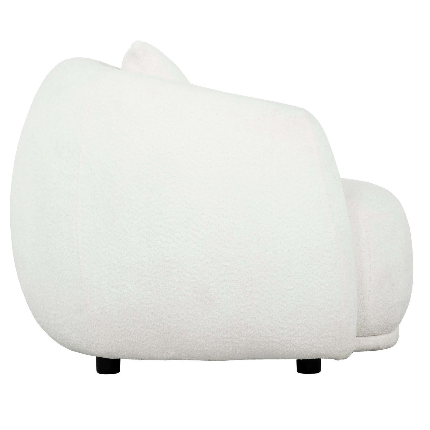 Roxburgh Curved Boucle Chair- side view
