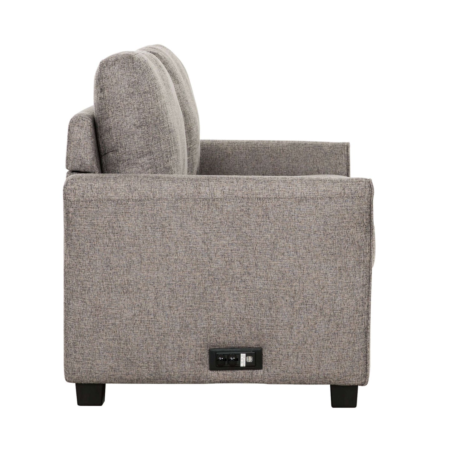 Honor 73 in. Convertible Full Sleeper Sofa with USB- side view