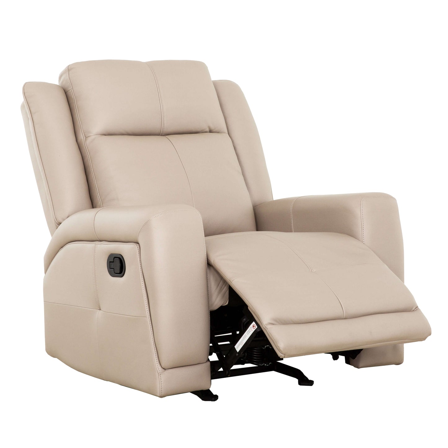 Mattheo 37 in. Upholstered Rocker Recliner Chair with Padded Arms- open side view