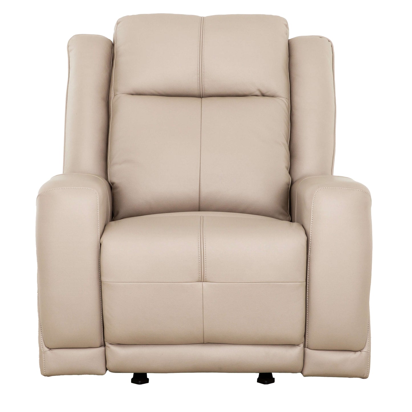 Mattheo 37 in. Upholstered Rocker Recliner Chair with Padded Arms- front view with white background