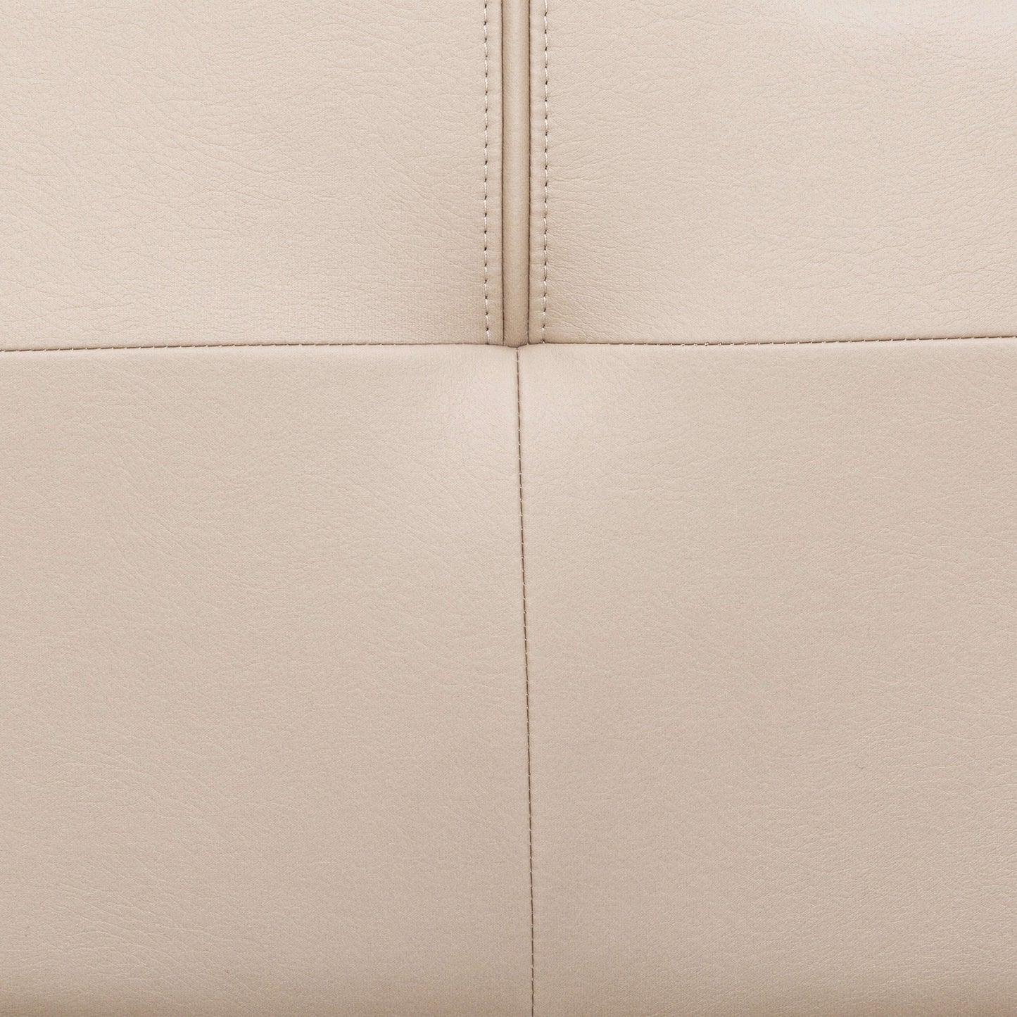 Mattheo 57 in. Taupe Faux Leather Reclining Loveseat- material view