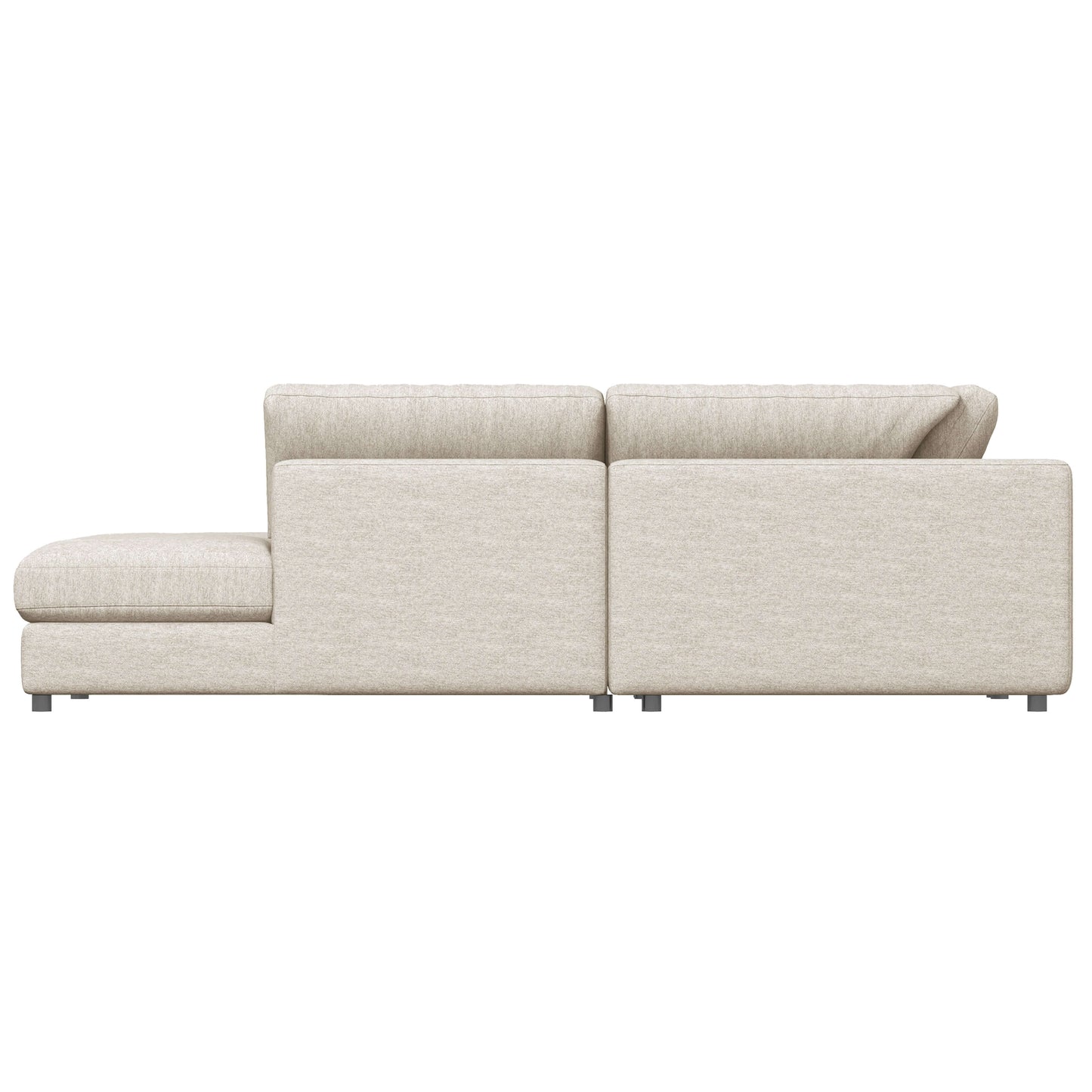 Joelle 128" 2-Piece Left-Facing Upholstered Sectional Sofa with Chaise- back and side view