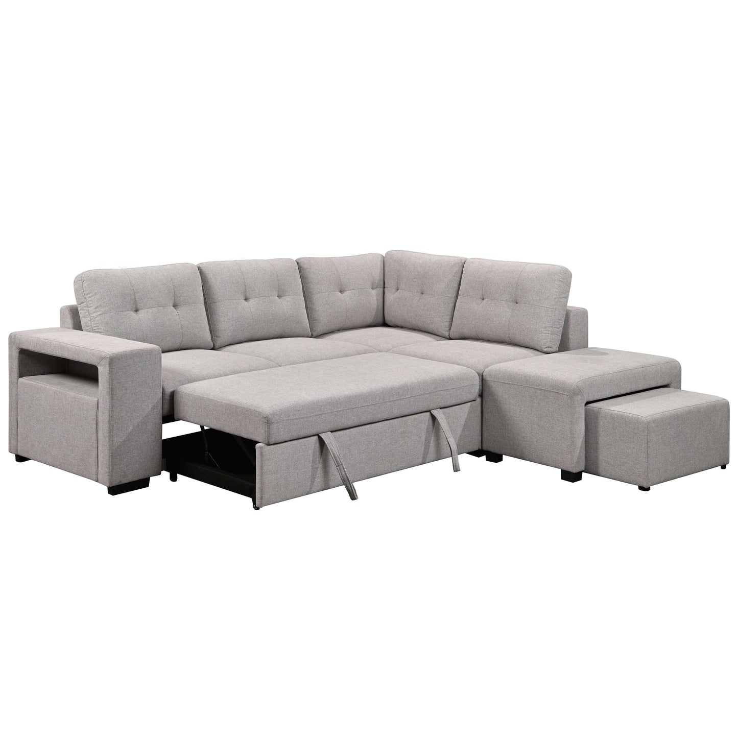 Marcella 97 in. Sleeper Sectional- open side view