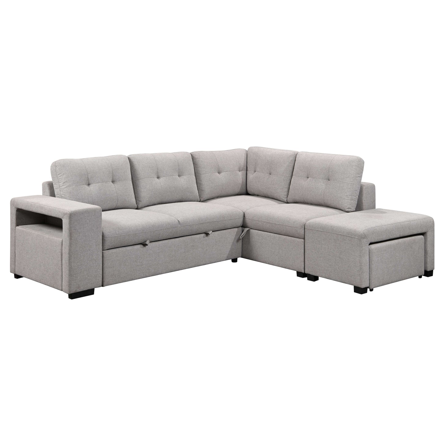 Marcella 97 in. Sleeper Sectional- front view with white background