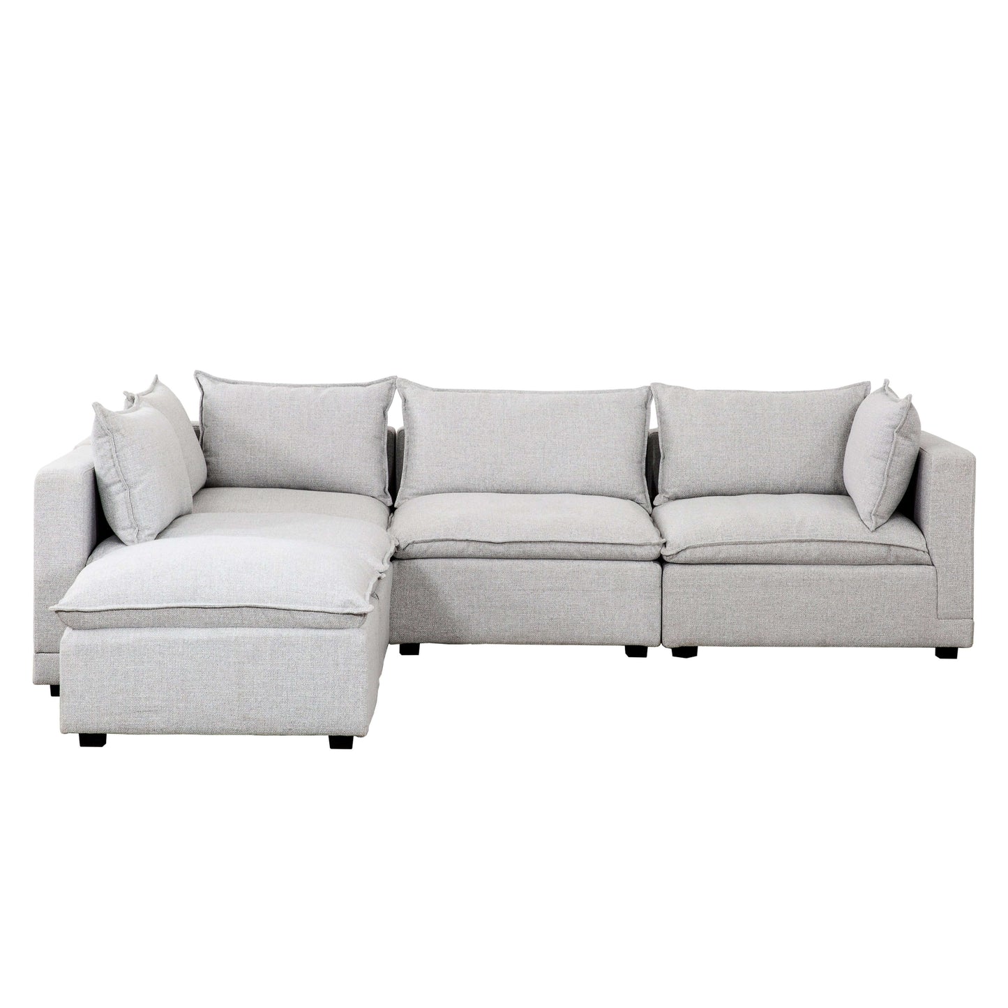 Haven 5-Piece Modular Corner Sectional- front view with white background