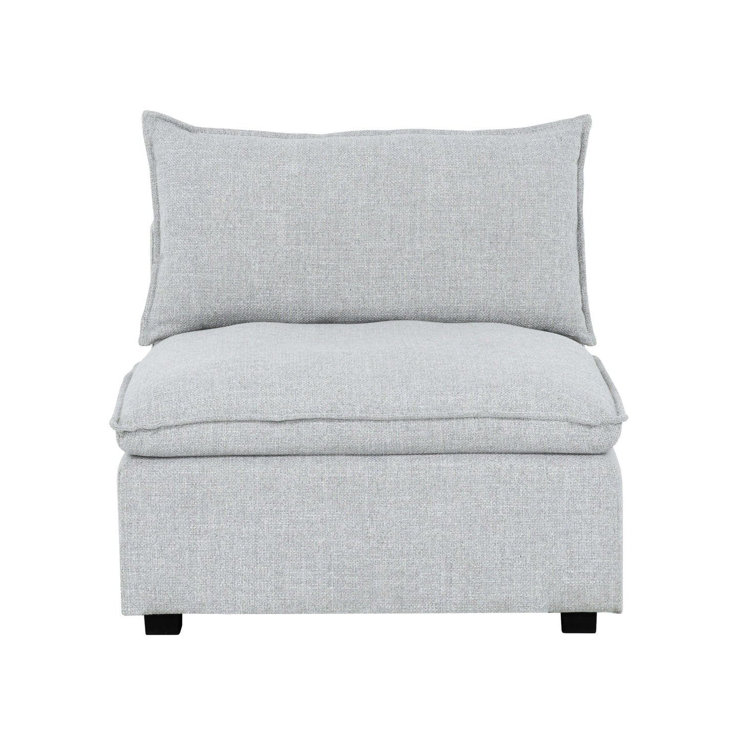 Haven 6-Piece Modular Corner Sectional with Storage Console- 1 section front view
