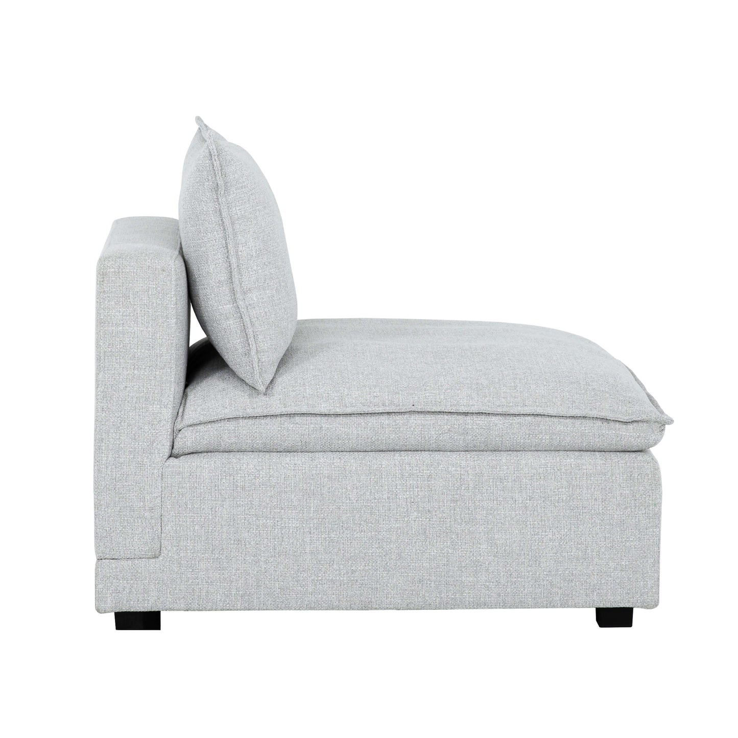 Haven 5-Piece Modular Corner Sectional with Ottoman- side view