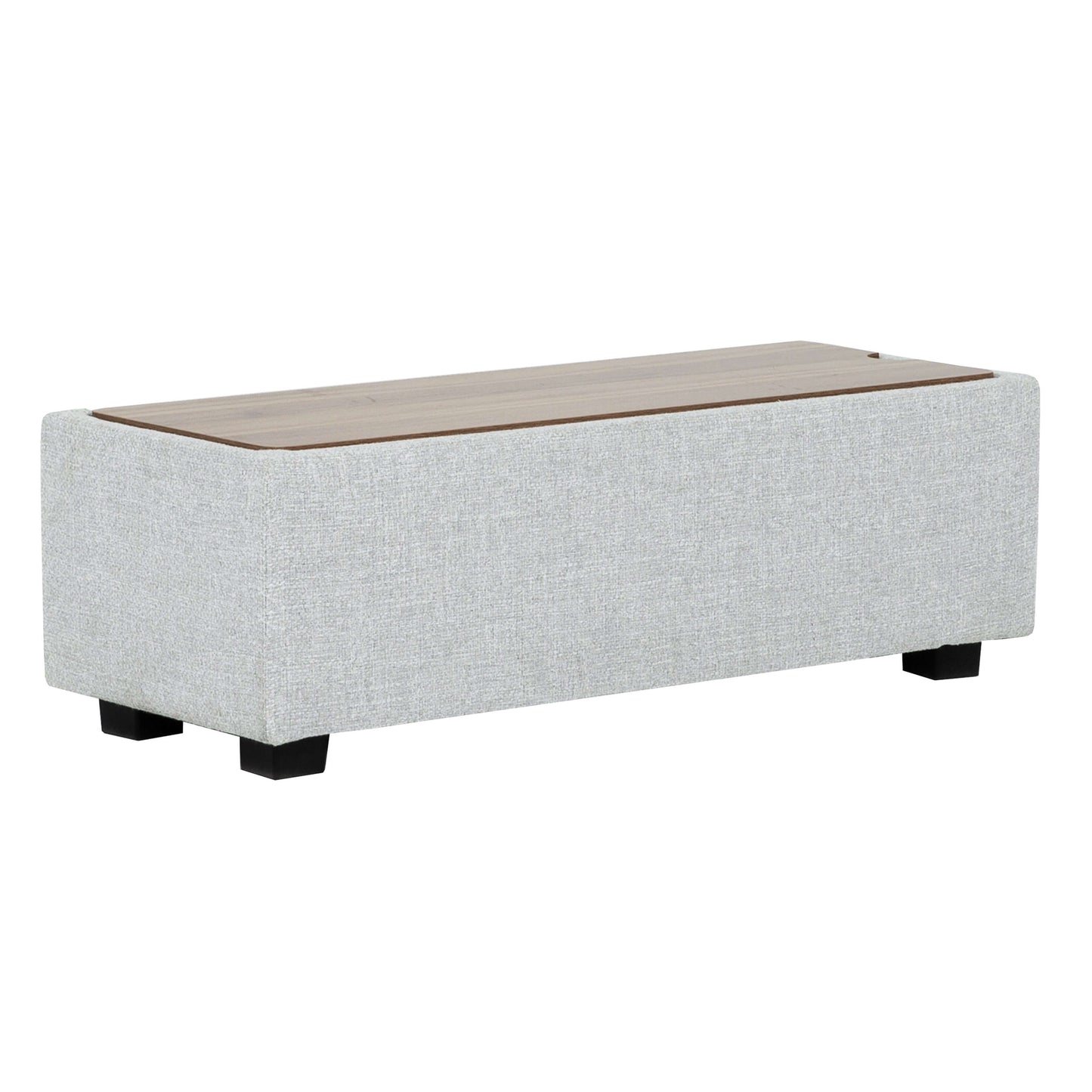 Haven 6-Piece Modular Corner Sectional with Storage Console- 1 section front view