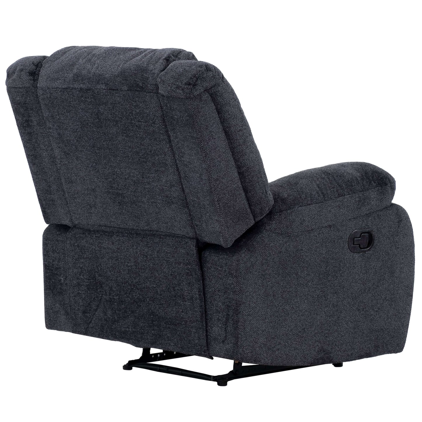 Arthur 40 in. Upholstered Manual Rocker Recliner- back and side view