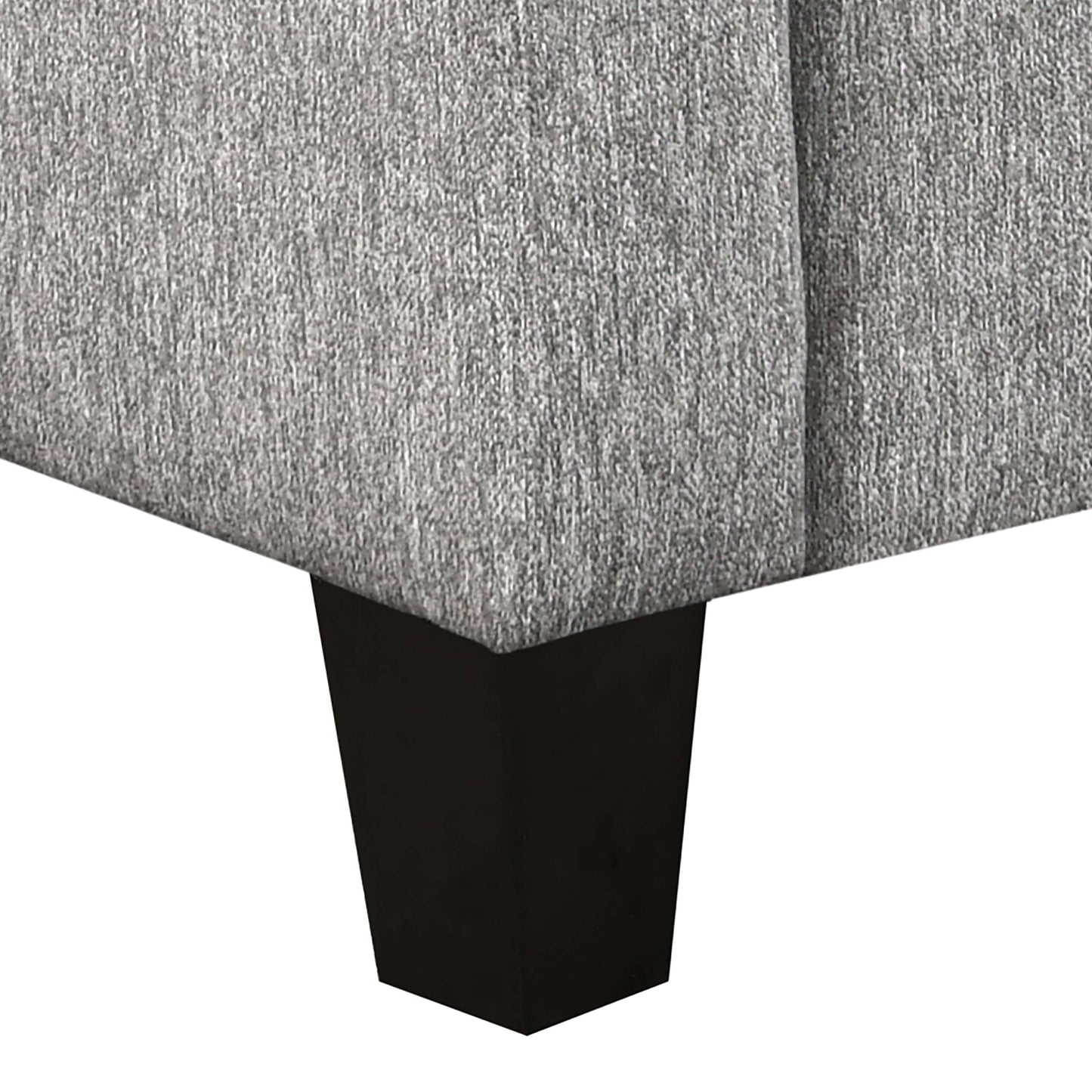 Caruso 69 in. Upholstered Condo Sofa Bed in Light Gray- front legs view