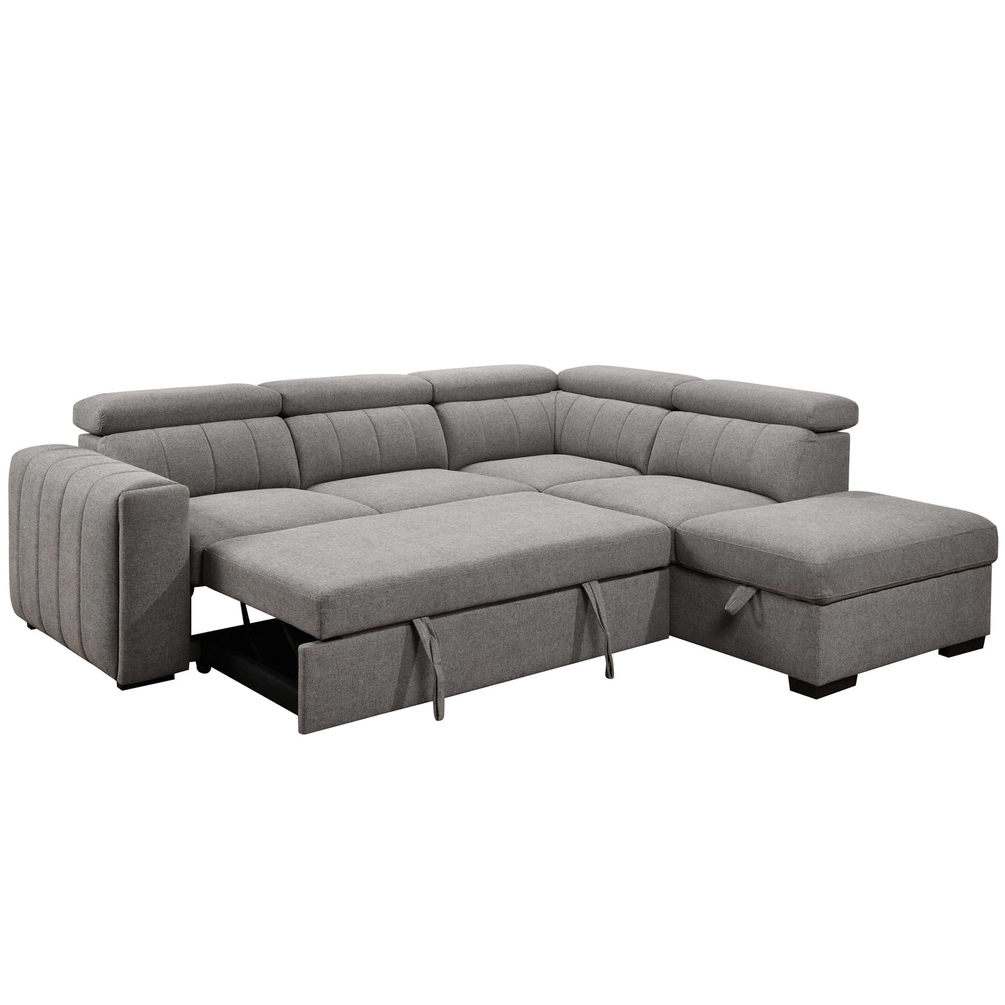 Nello 101 in. Right Facing Media Sleeper- front and side view