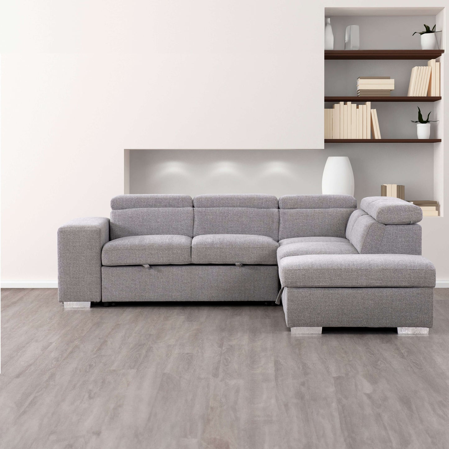 Pamina 105 in. Right Facing Sleeper Sectional- front view