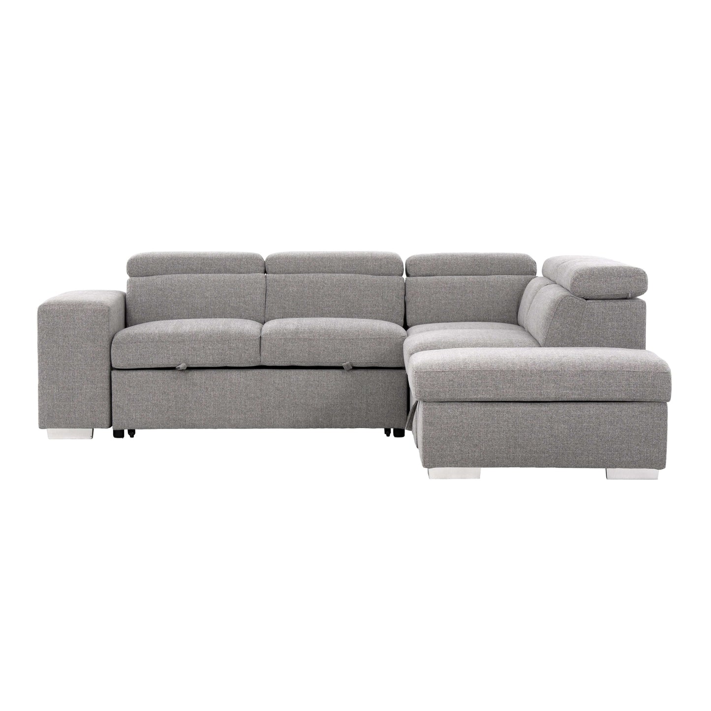 Pamina 105 in. Right Facing Sleeper Sectional- front view with white back ground