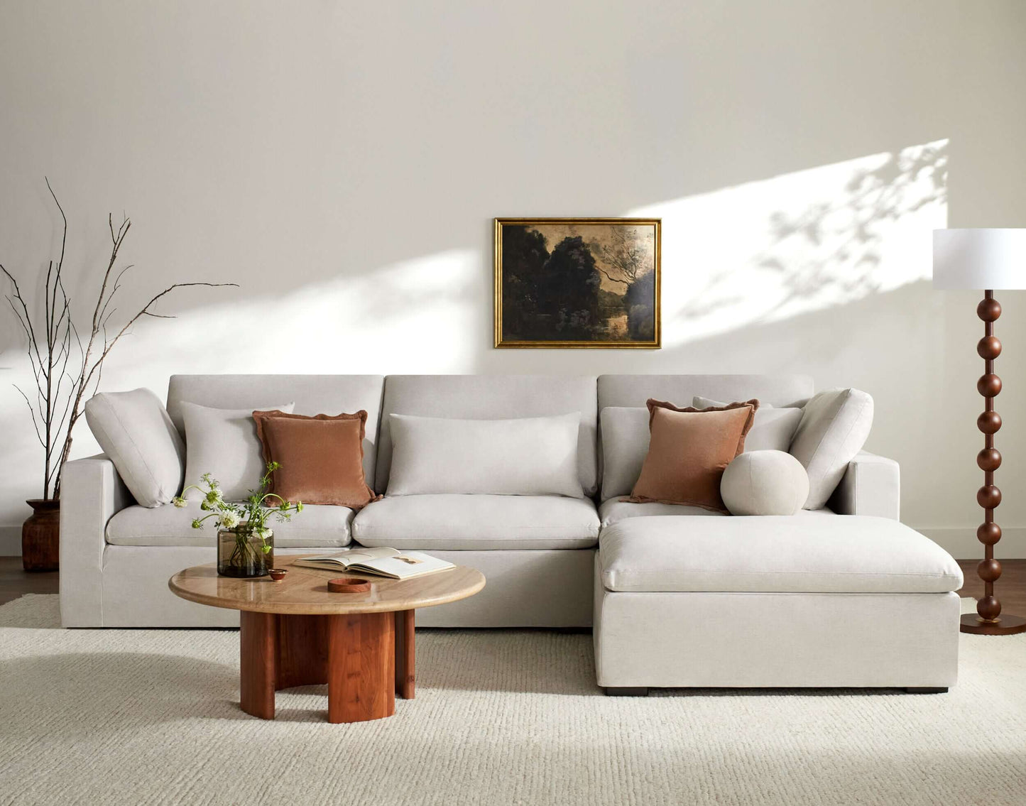 Avington AIV-001 39"H x 130"W x 45"D Sofa - front view