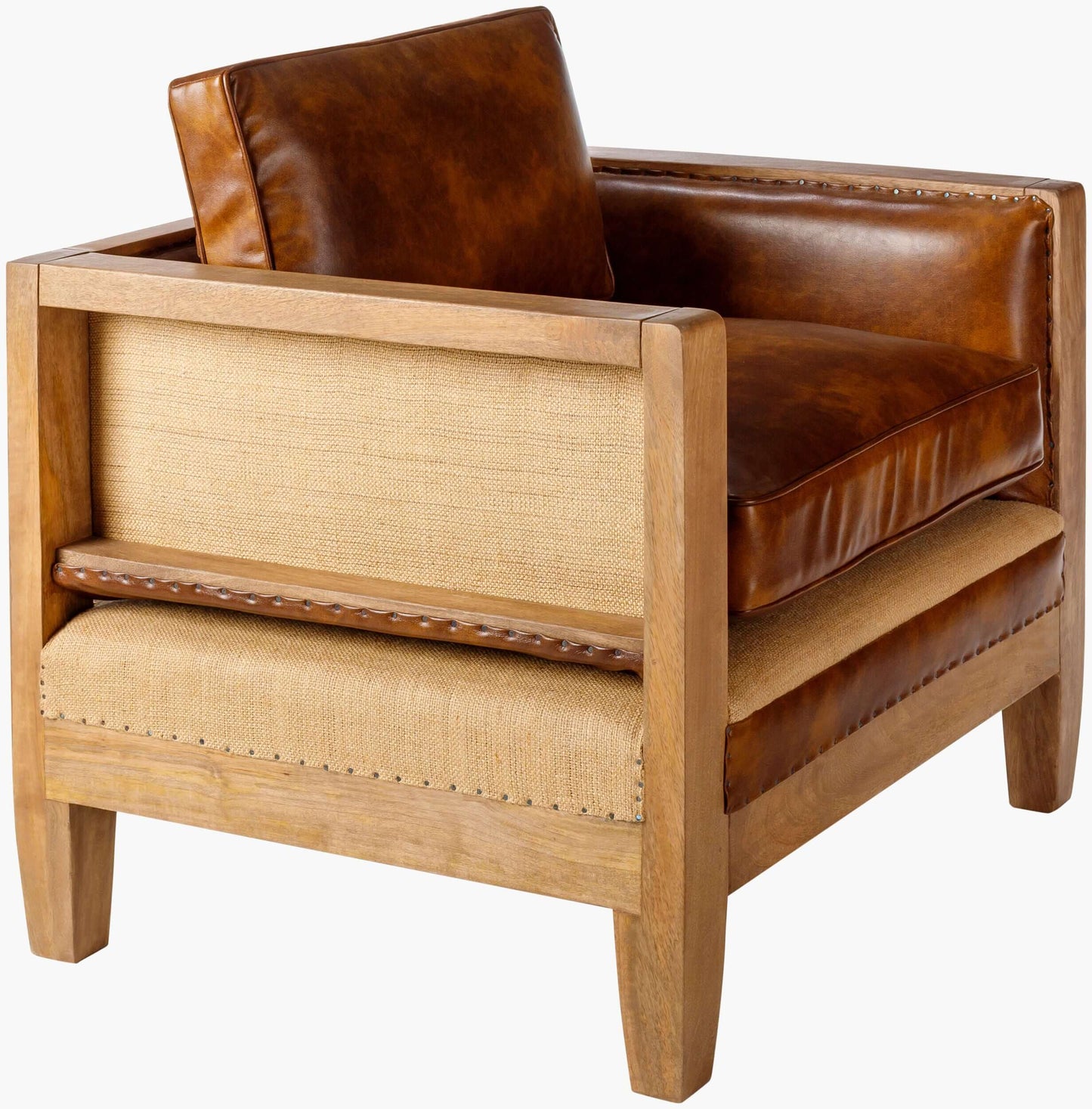 Bradford BDF-001 26"H x 32"W x 28"D Accent Chair - side view with white backfround
