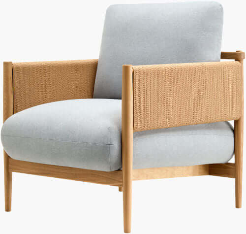 Brielle BRIL-001 33"H x 27"W x 31"D Accent Chair - side and front view