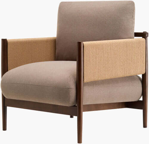 Brielle BRIL-002 33"H x 27"W x 31"D Accent Chair - side and front view