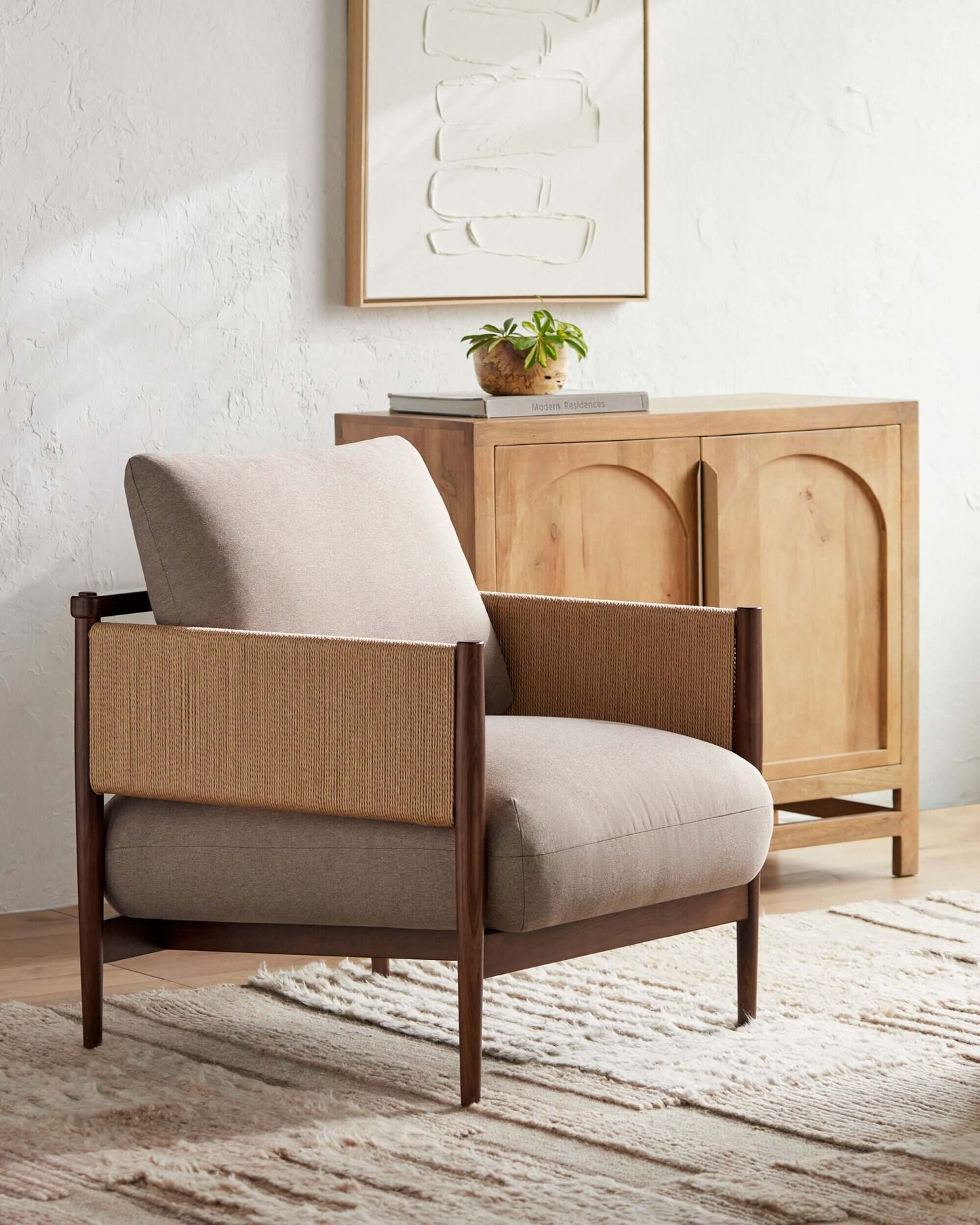 Brielle BRIL-002 33"H x 27"W x 31"D Accent Chair - side view