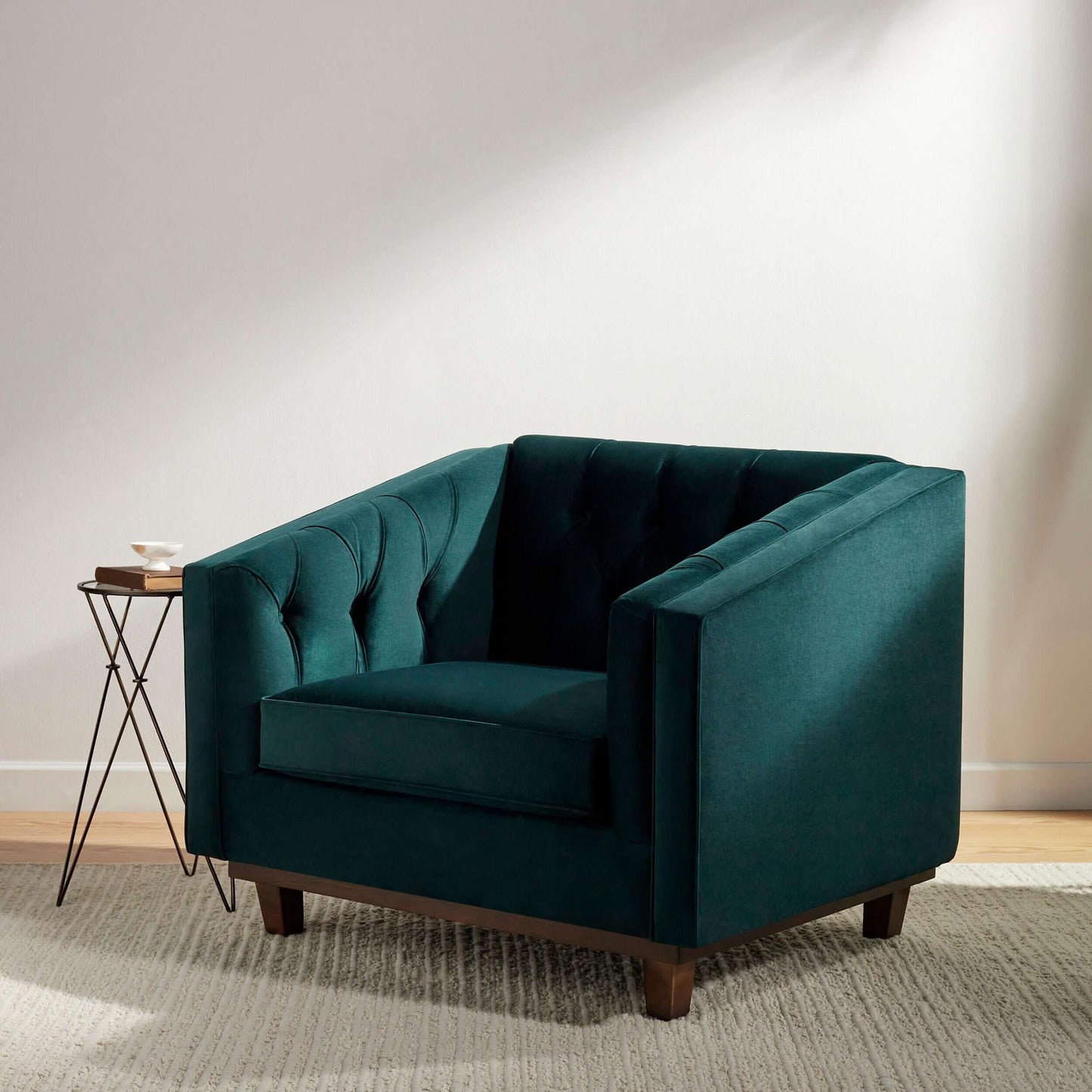 Cheviot CVO-002 31"H x 45"W x 37"D Accent Chair - front and side view