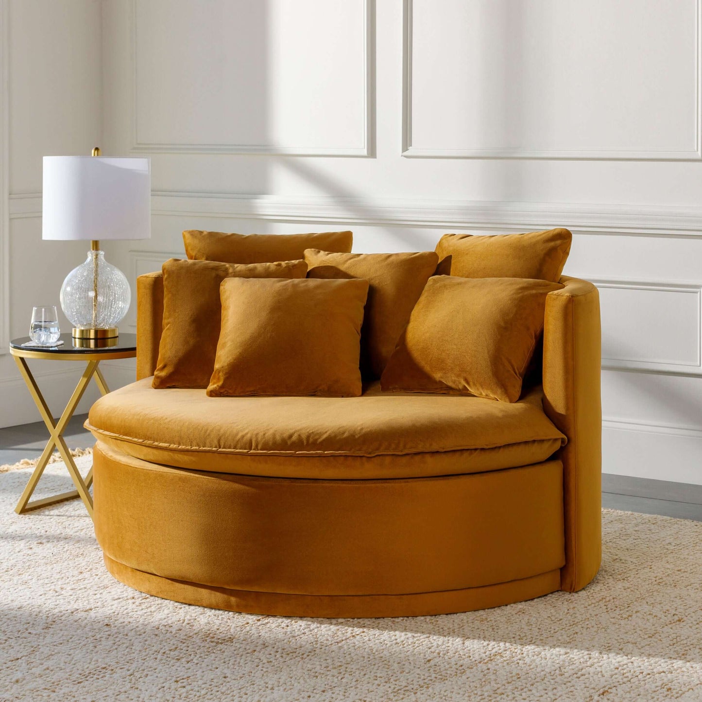 Drancy DAC-001 33"H x 55"W x 47"D Accent Chair - front view
