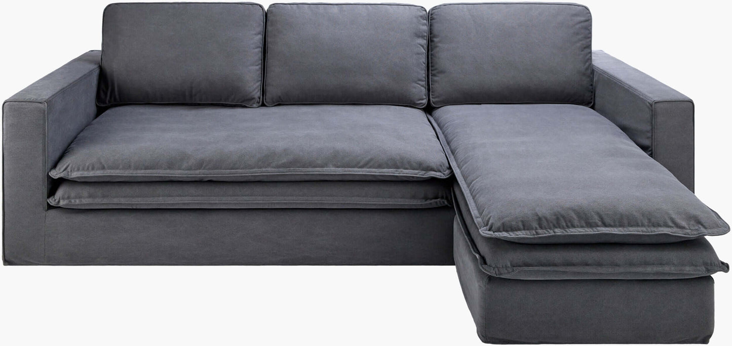 Davis DVI-001 37"H x 106"W x 45"D Sectional - front view with white background