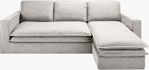 Davis DVI-002 37"H x 106"W x 45"D Sectional - front view with white background