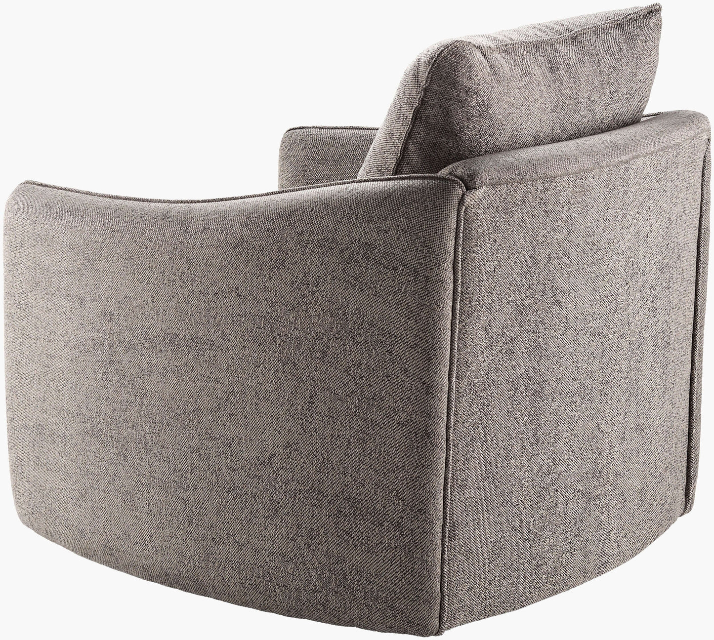 Kelli EKL-001 25"H x 28"W x 32"D Swivel Chair - back and side view