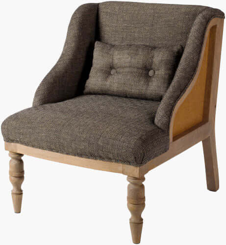 Exeter EXE-001 30"H x 24"W x 26"D Accent Chair - front view with white background
