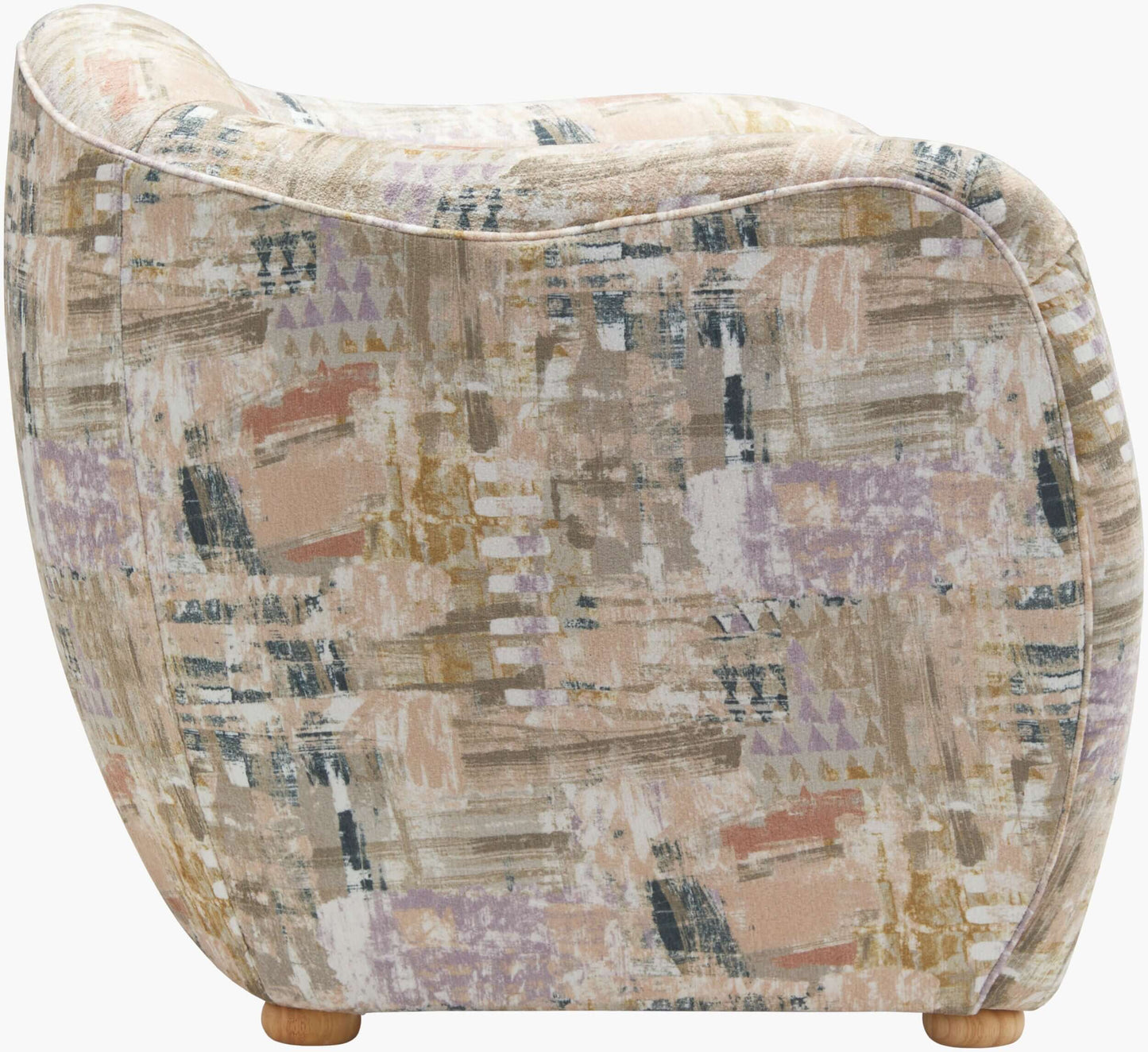 Julian JUA-001 30"H x 35"W x 31"D Accent Chair- side view