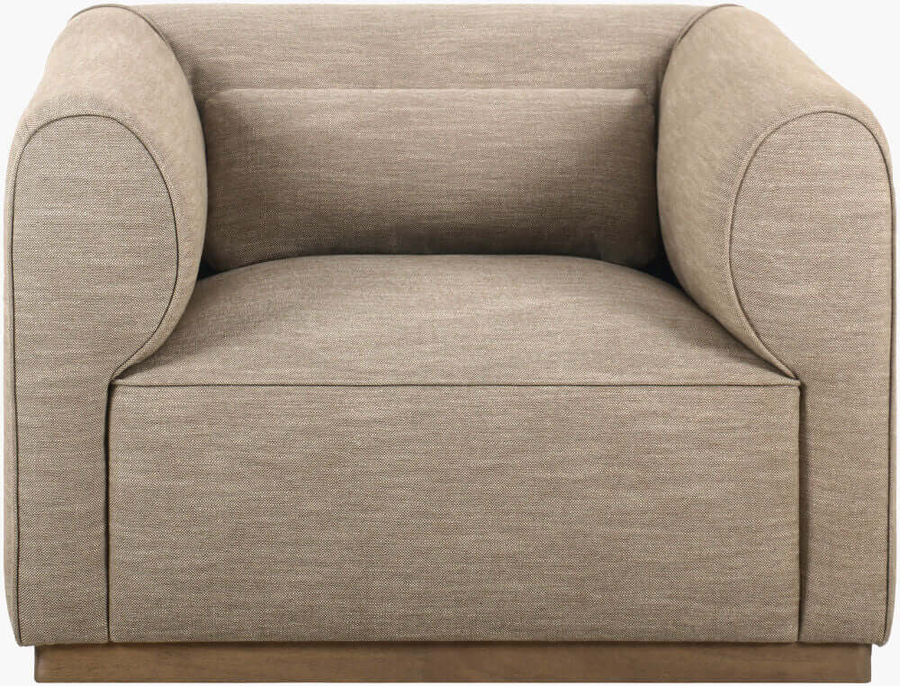 Moore MOOR-002 28"H x 41"W x 41"D Accent Chair- front view with white background