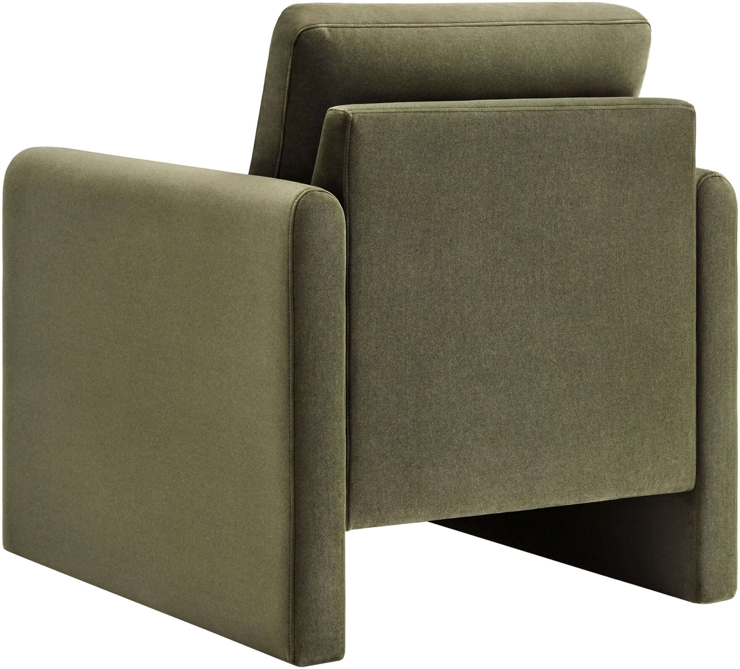 Niya NIYA-002 33"H x 31"W x 35"D Accent Chair- back and side view