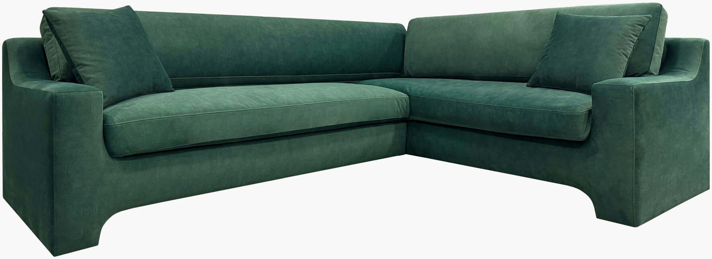 Purcel PCL-002 35"H x 75"W x 38"D Sectional- front view with white background