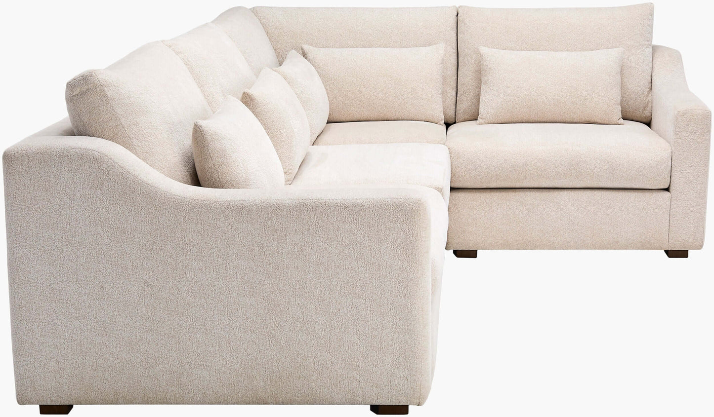 Pedersen PDS-001 36"H x 71"W x 43"D Sectional- side view with white background