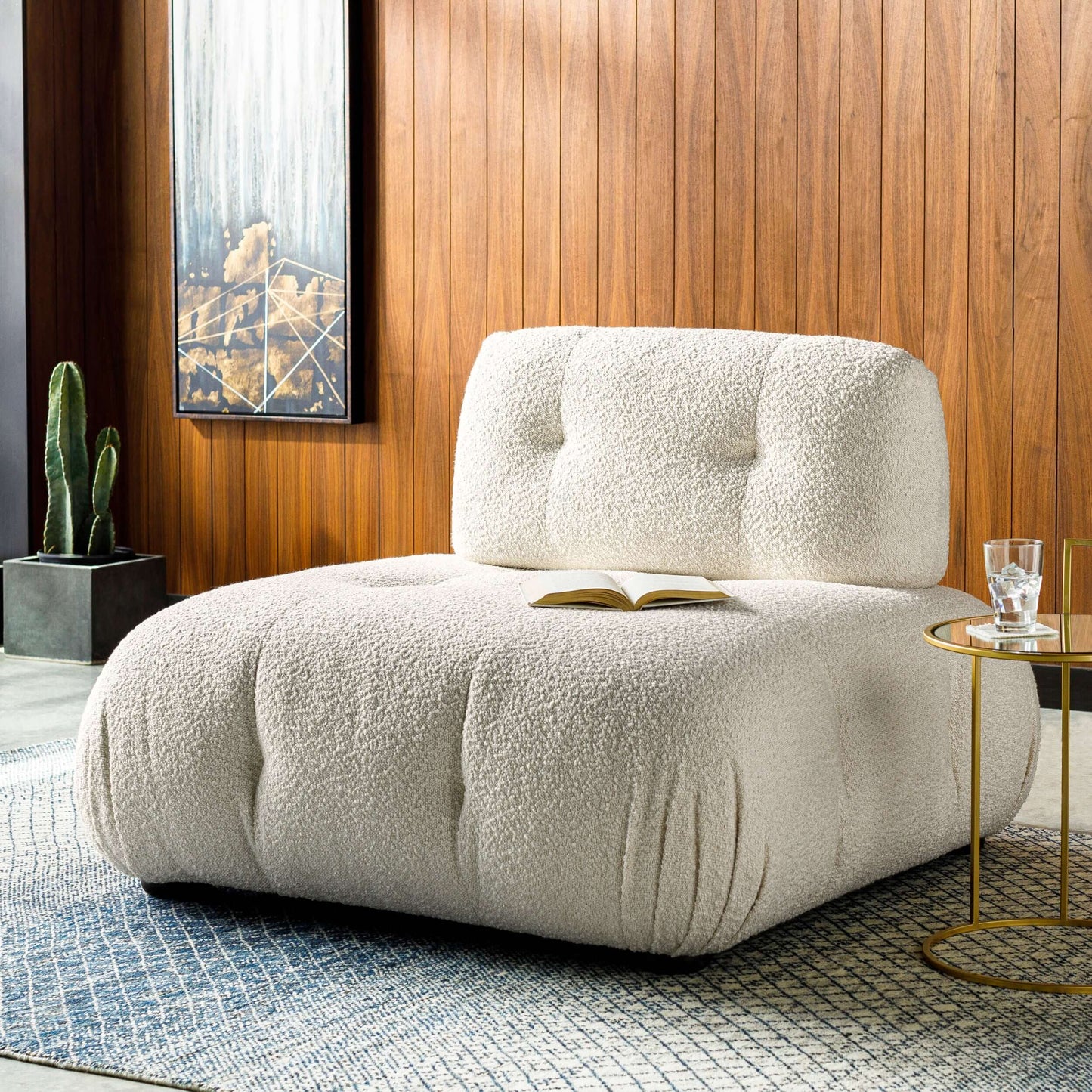 Rouen UEN-003 18"H x 44"W x 44"D Modular Chair- front view
