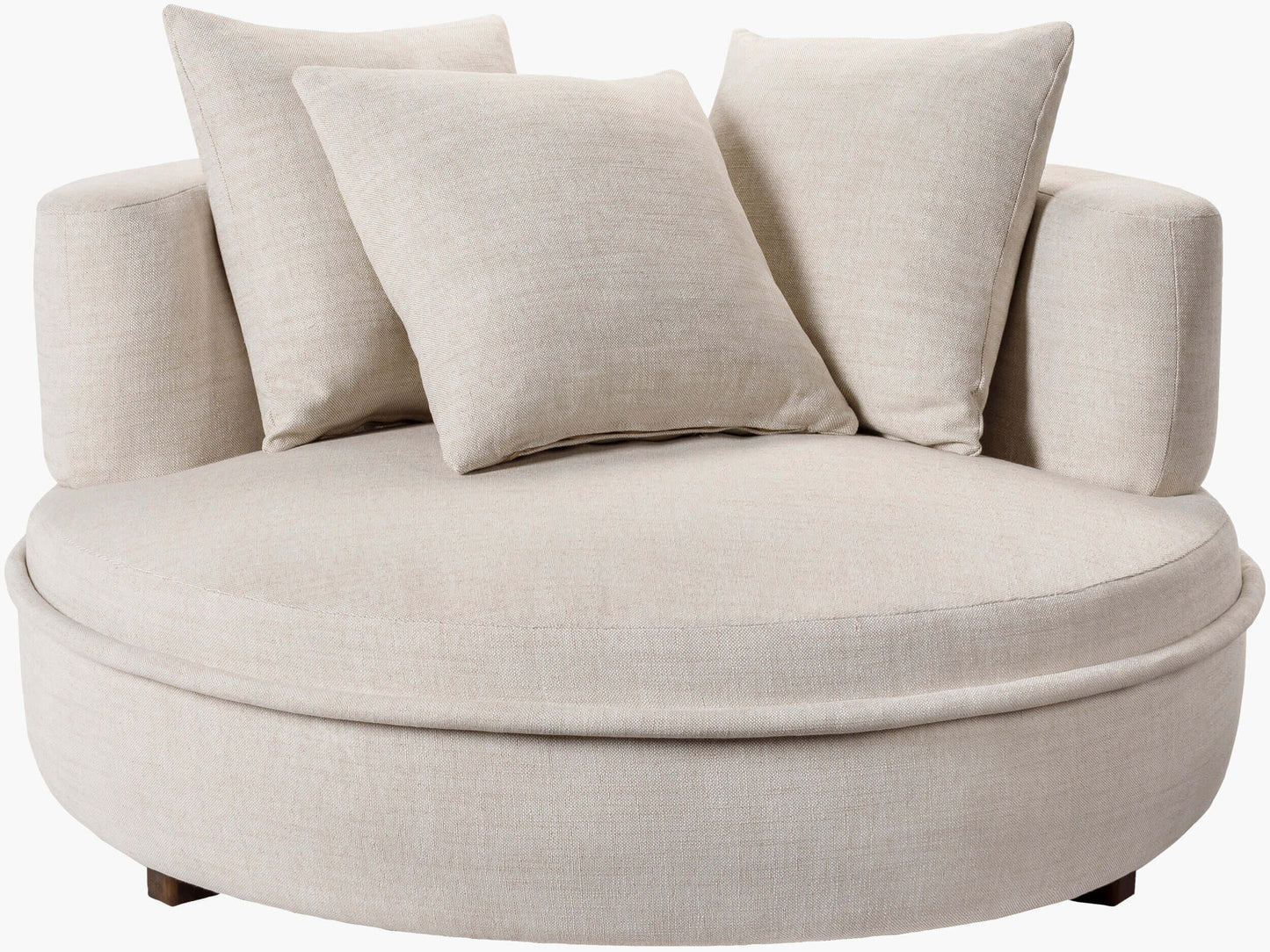 Valence VEC-001 26"H x 52"W x 52"D Accent Chair- front view with white background