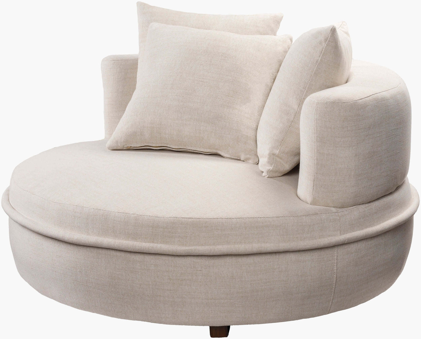 Valence VEC-001 26"H x 52"W x 52"D Accent Chair- front and side view
