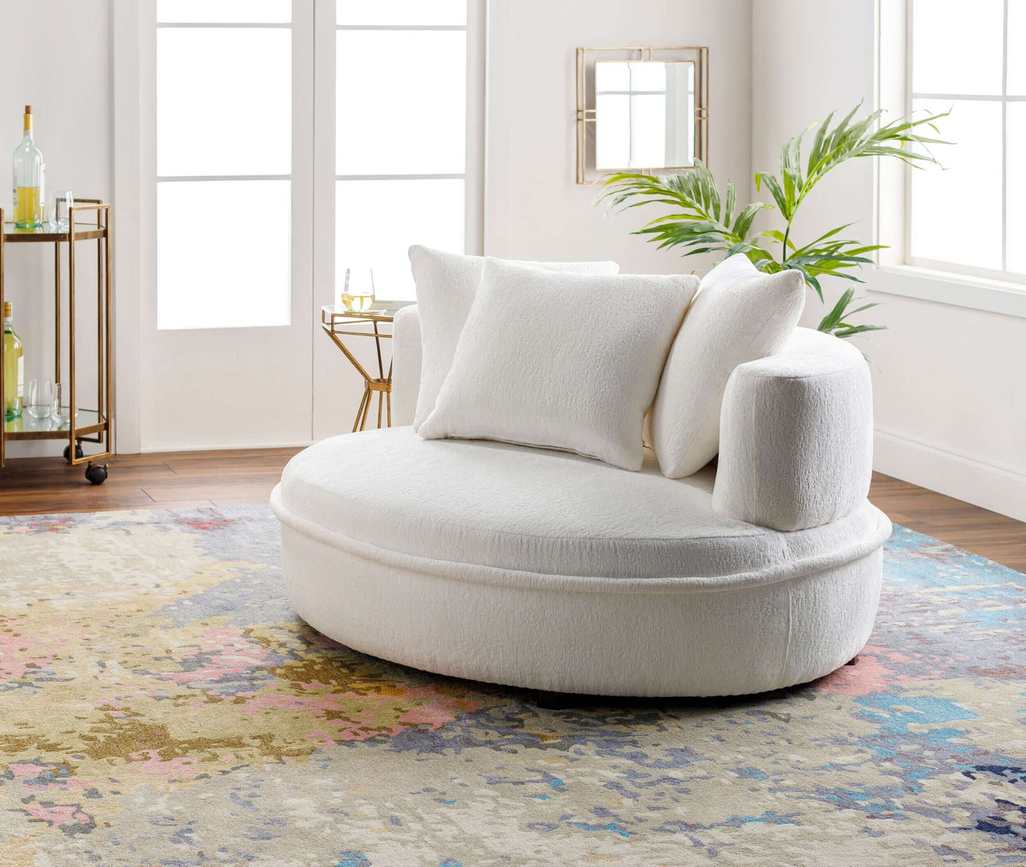 Valence VEC-003 26"H x 52"W x 52"D Accent Chair- front view