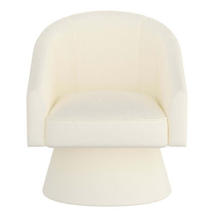 Tilsy Accent Chair in Ivory Boucle- front view with white background